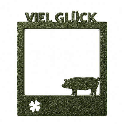Selfie Rahmen Viel Glück Grün