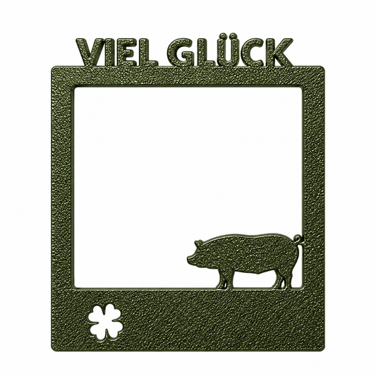 Selfie Rahmen Viel Glück Grün