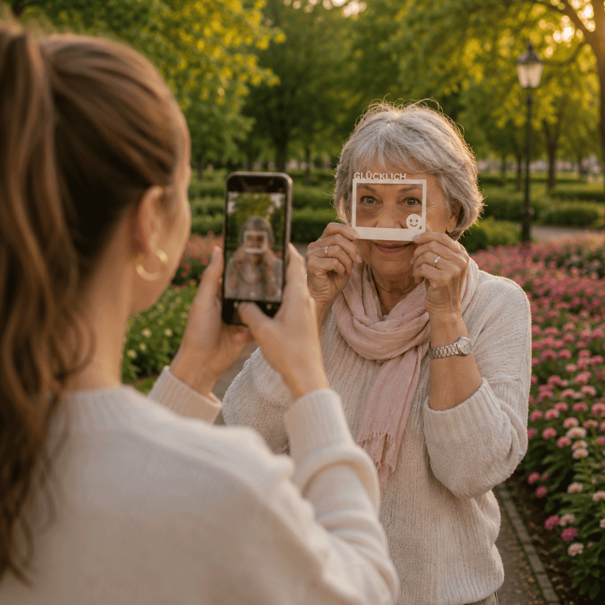 Selfie Rahmen Smiley für unvergessliche Fotos