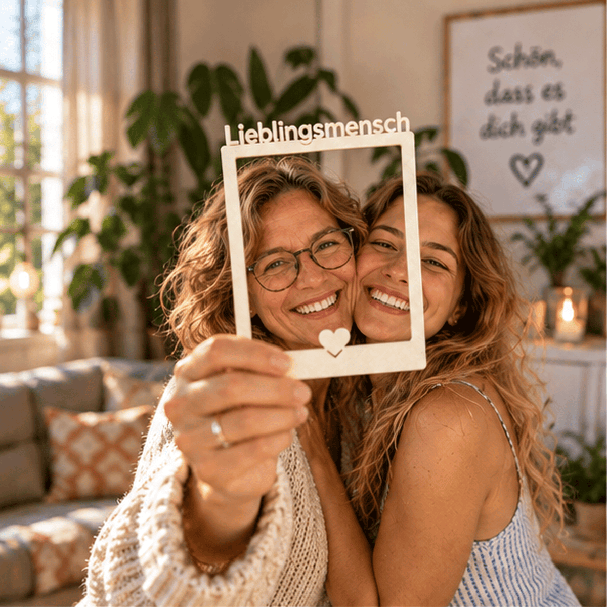 Selfie Rahmen Lieblingsmensch: Fotorahmen für Selfies und lustige Schnappschüsse