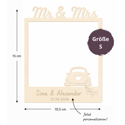 Hochzeit Polaroid Rahmen XL Premium personalisiert