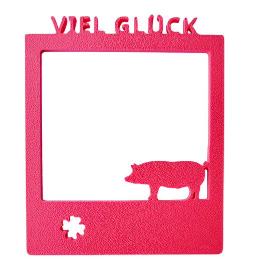 Selfie Rahmen Viel Glück Pink
