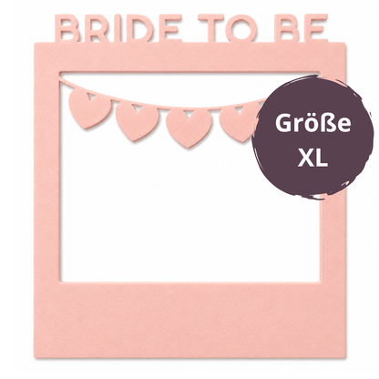 JGA Selfie Rahmen XL Bride to be