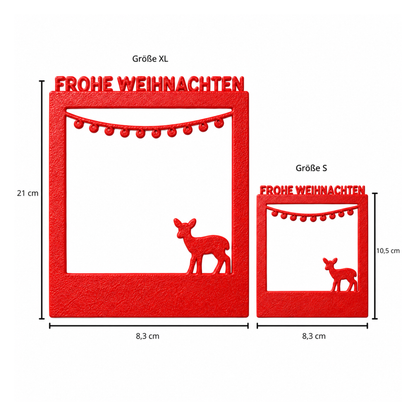 Selfie Rahmen Frohe Weihnachten XL personalisierbar