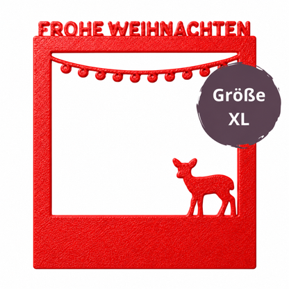 Selfie Rahmen Frohe Weihnachten XL personalisierbar