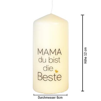 Kerze Mama – Weil jede Mama ein Leuchten verdient: Mama, du bist die Beste!