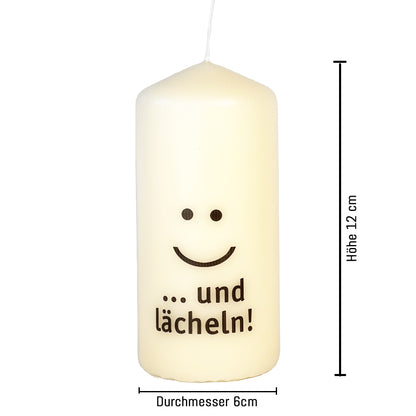 Ein kleines Licht – für Große Gute Laune! Gute Laune Kerze in creme