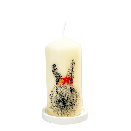 Osterkerze mit Hase