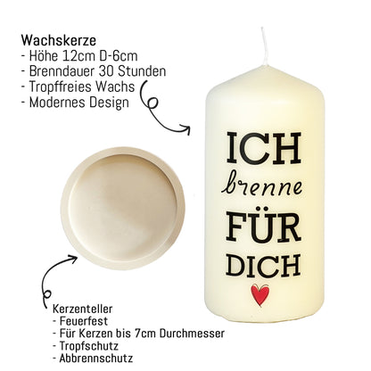 Ich liebe dich Kerze