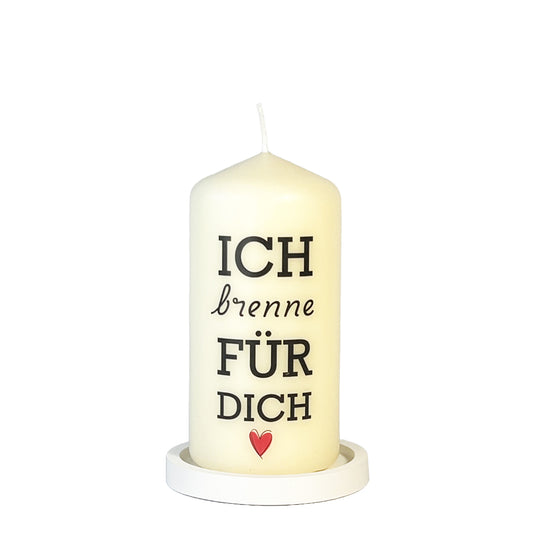 Ich brenne für dich! - Ich liebe dich Kerze