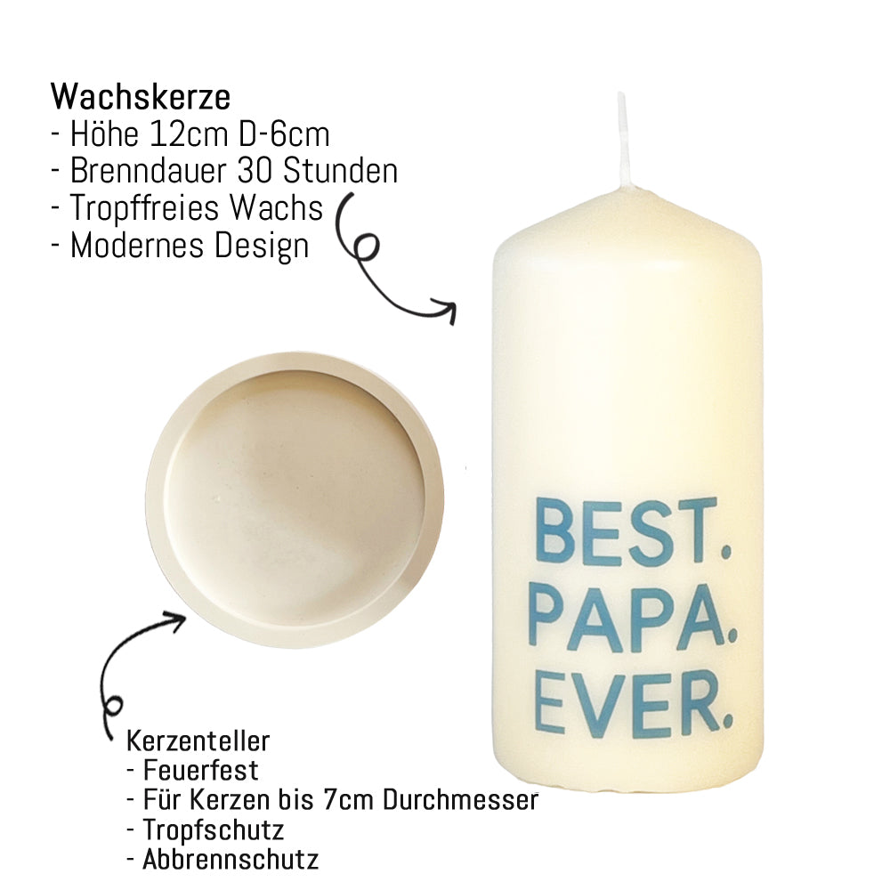 Papa ist der Beste Kerze – Ein Licht für deinen Alltagshelden