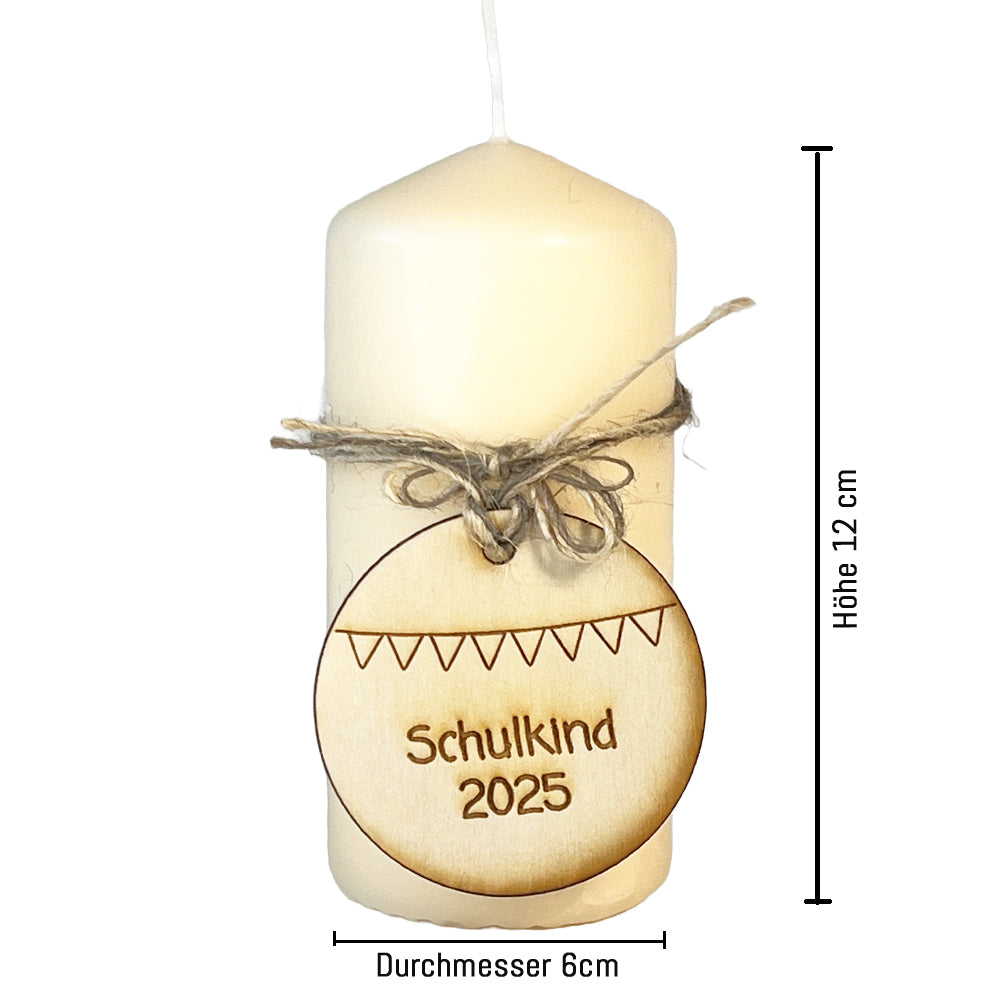 Maße Kerze, Durchmesser 6cm, Höhe 12cm