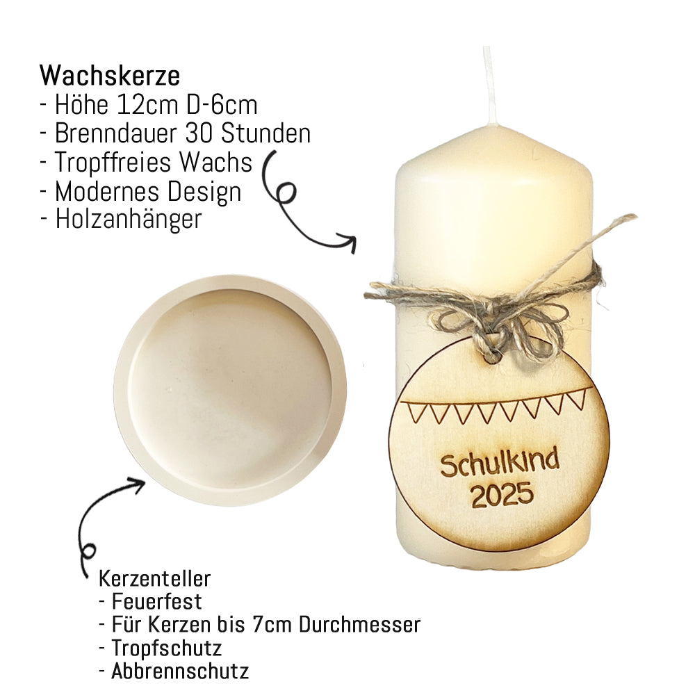 Details zur Kerze, Brenndauer, tropffrei