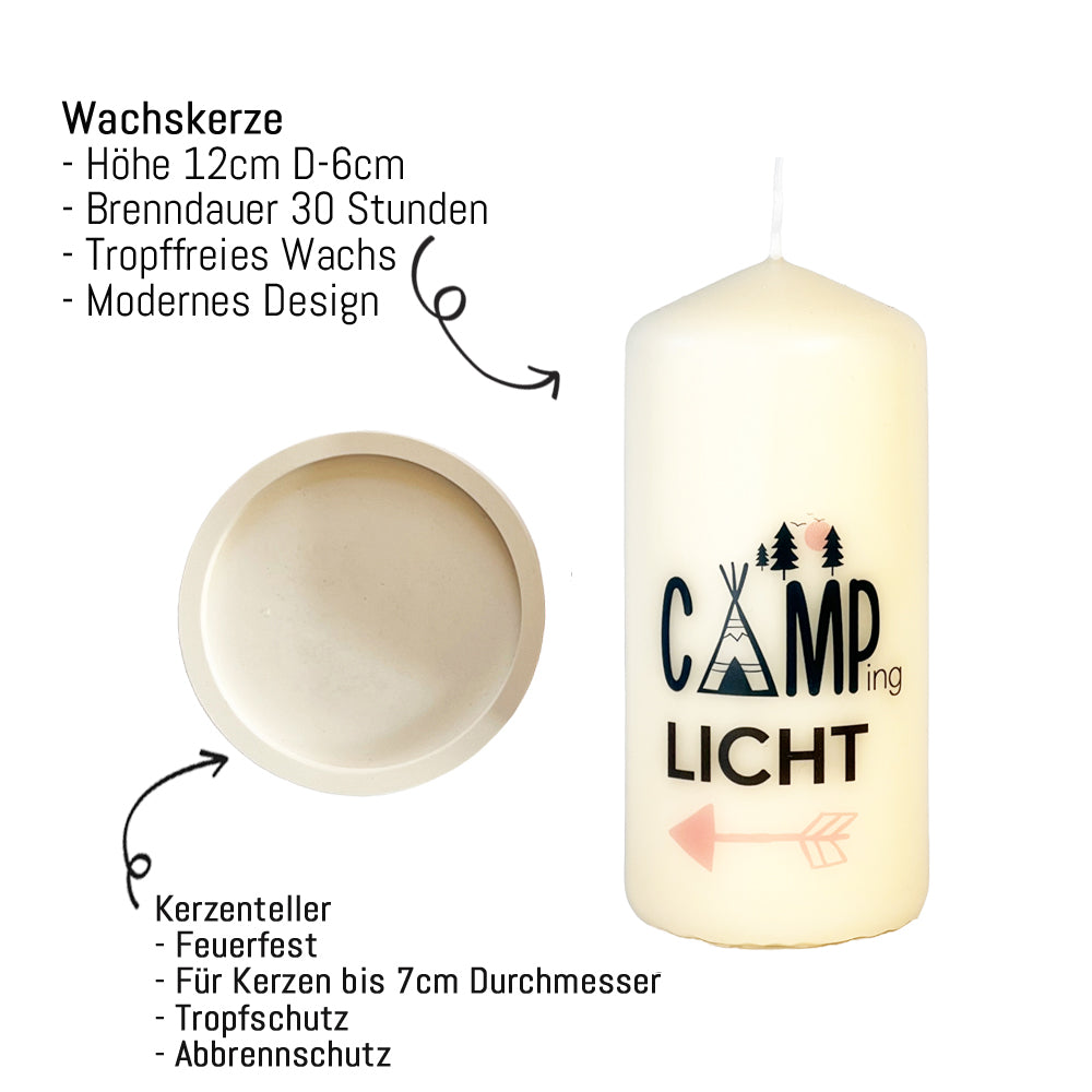 Campinglicht Kerze – Für Zelt, Wohnwagen & Glücksmomente