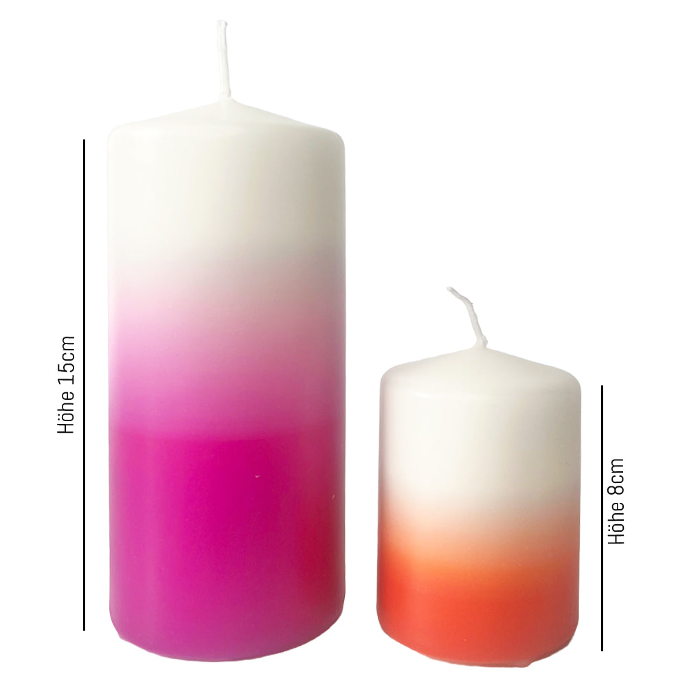 Kerzen Starterset in orange - pink