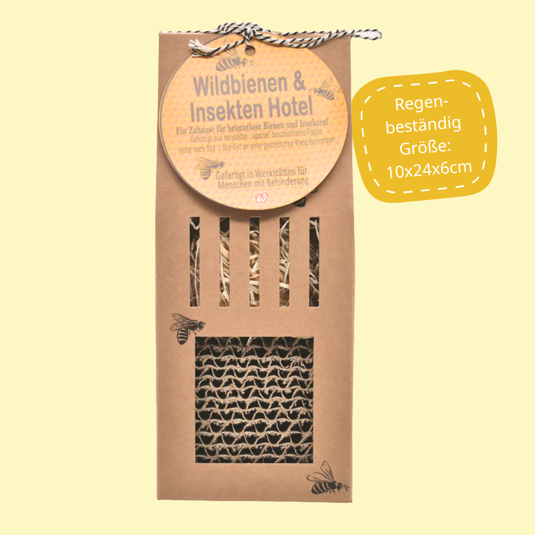 Wildbienen und Insektenhotel in der Geschenkbox