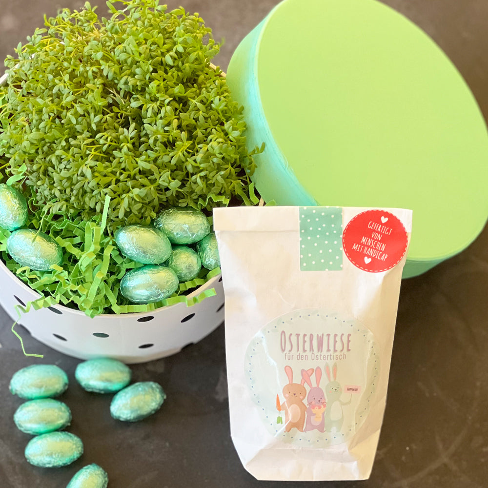 Mitbringsel zu Ostern – Mini Ostertüte voller Osterfreude und Dose