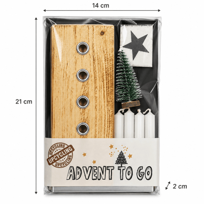 Adventskranz to go Verpackung: Breite 14 cm, Länge 21 cm, Tiefe 2 cm