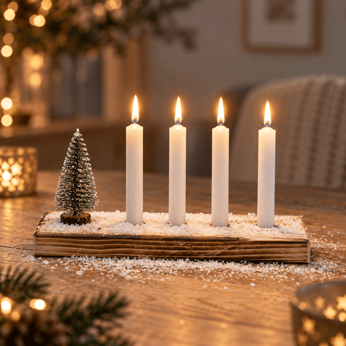 Upcycling Adventskranz to go für Weihnachtsstimmung egal wo du bist