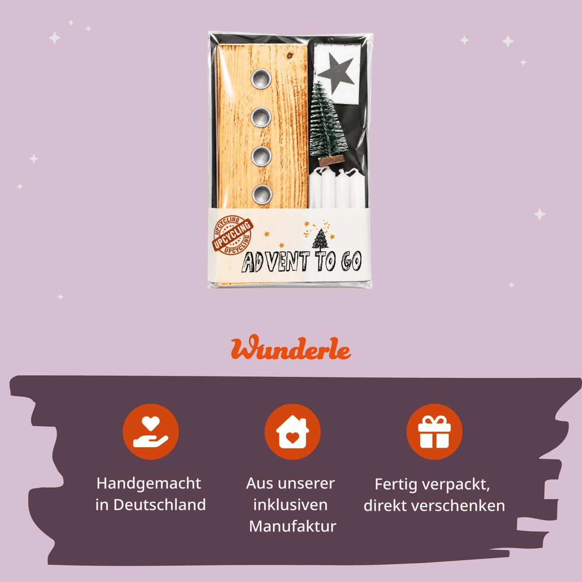 Upcycling Adventskranz: Gefertigt in inklusiver Manufaktur in Deutschland