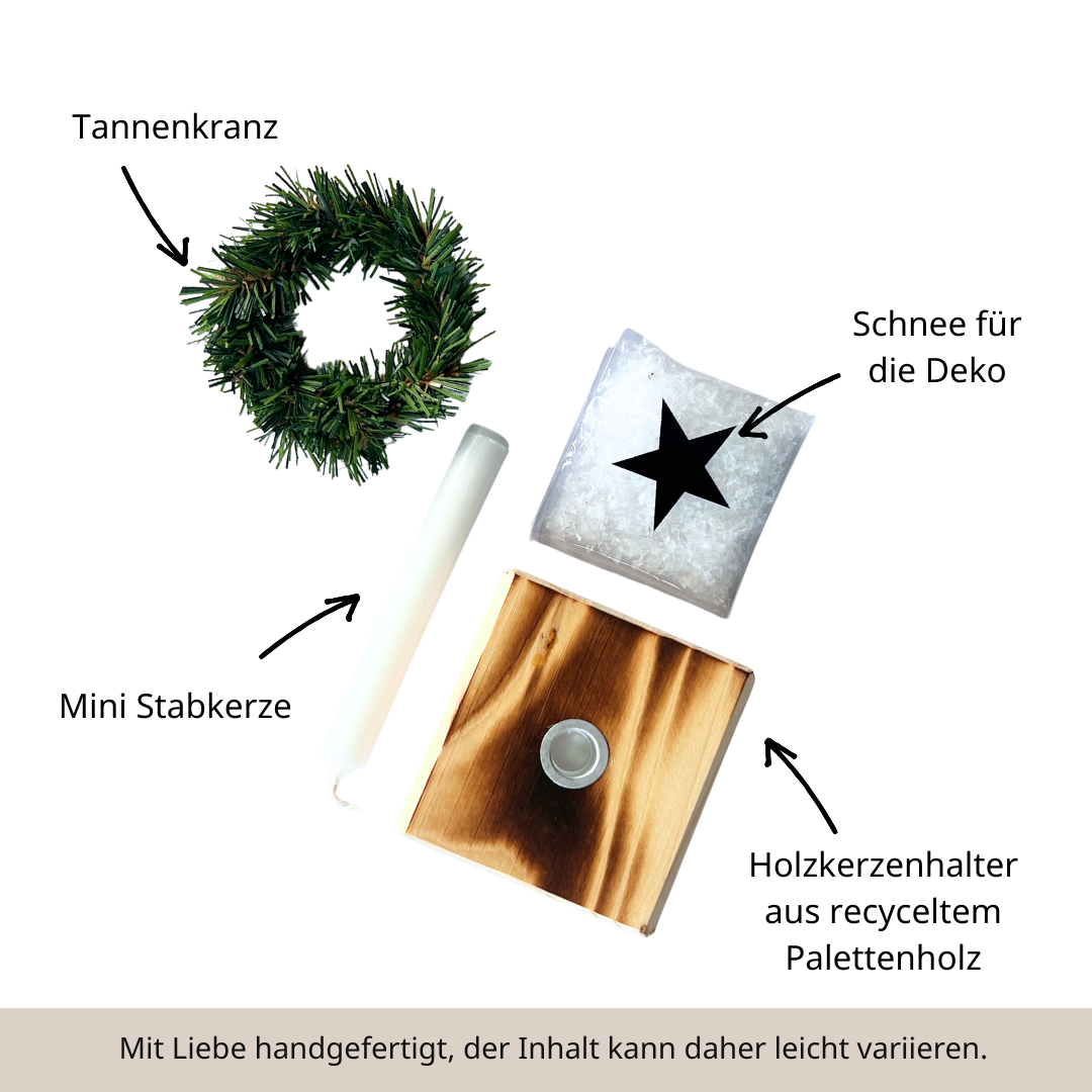 Nachhaltige Dekoration mit Persönlichkeit - Weihnachtslicht als kleines Weihnachtsgeschenk