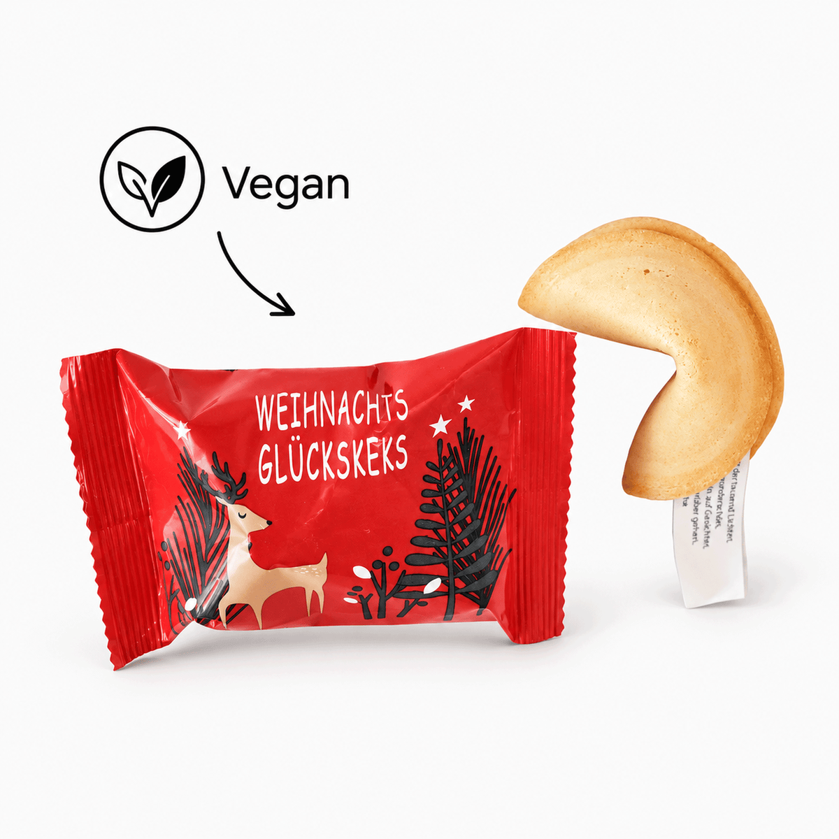 Weihnachtsglückskekse vegan