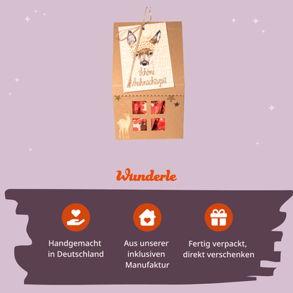 Glückskeks Adventskalender: Gefertigt in inklusiver Manufaktur in Deutschland