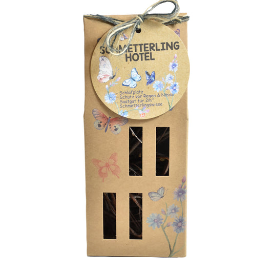 Schmetterlingshotel aus Pappe