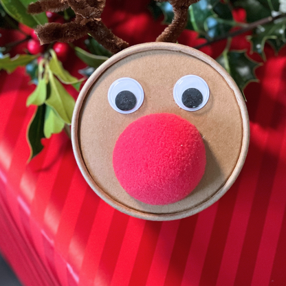 Rentier mit der roten Nase - geschenkbox
