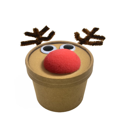 Rudi Rentier Dose mit Trinkschokolade und Marshmellows