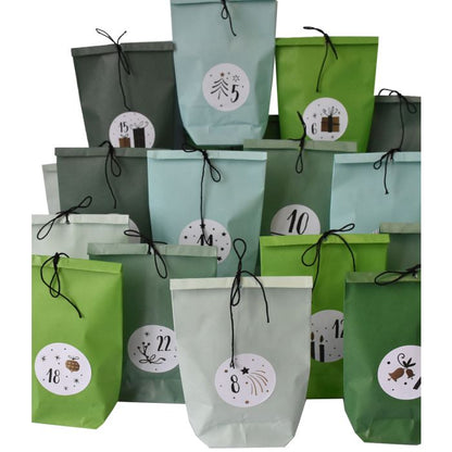 Adventskalender DIY Set grün zum selbst gestalten