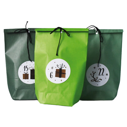 Adventskalender DIY Set grün zum selbst gestalten