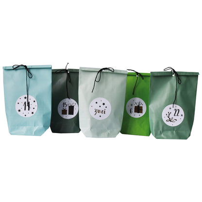 Adventskalender DIY Set grün zum selbst gestalten
