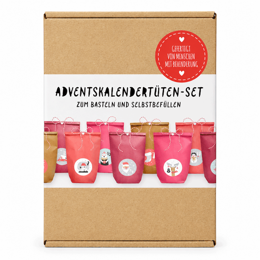 Kreatives Adventskalender Bastelset in Rot