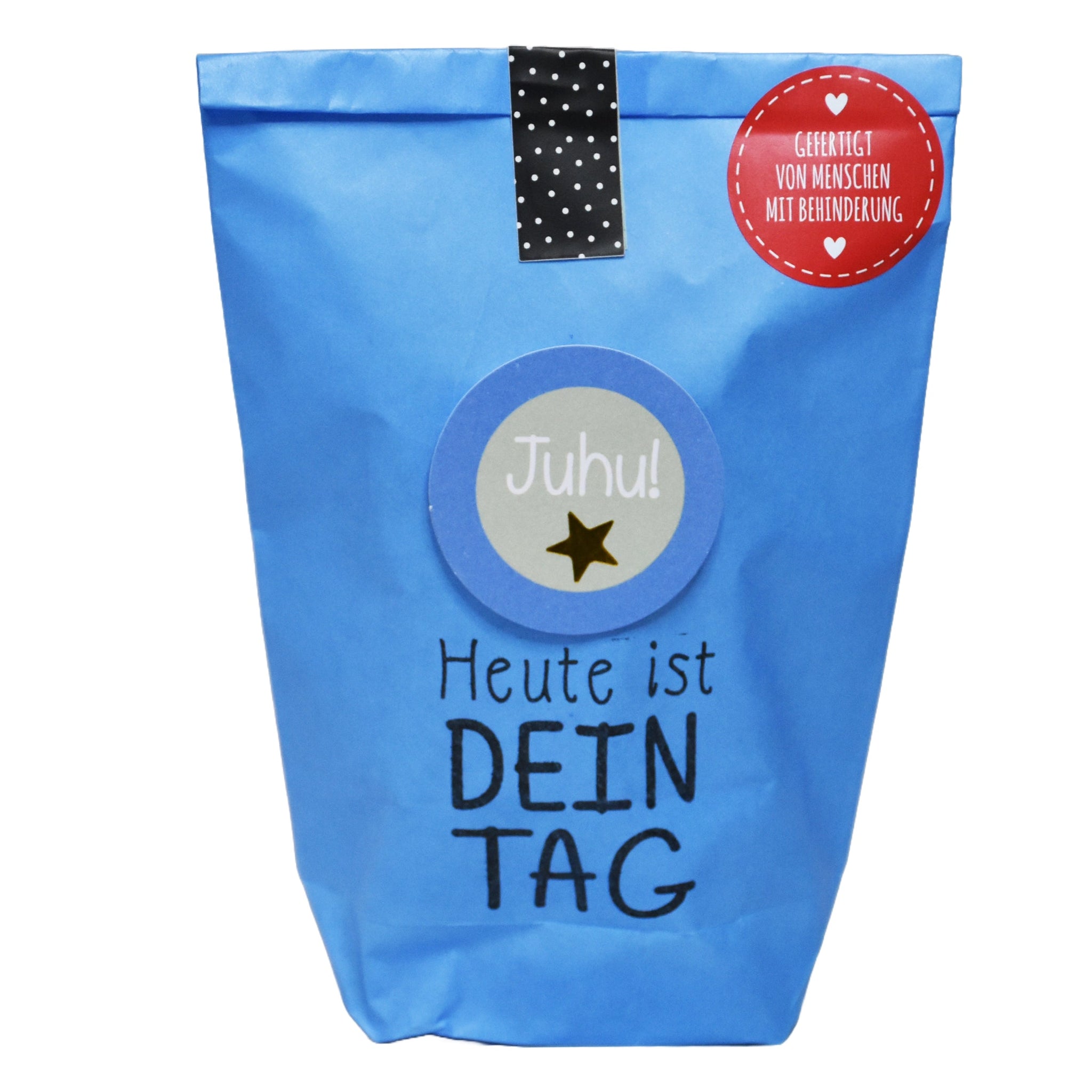 tolle geschenkidee- Heute ist dein Tag Wundertüte in blau