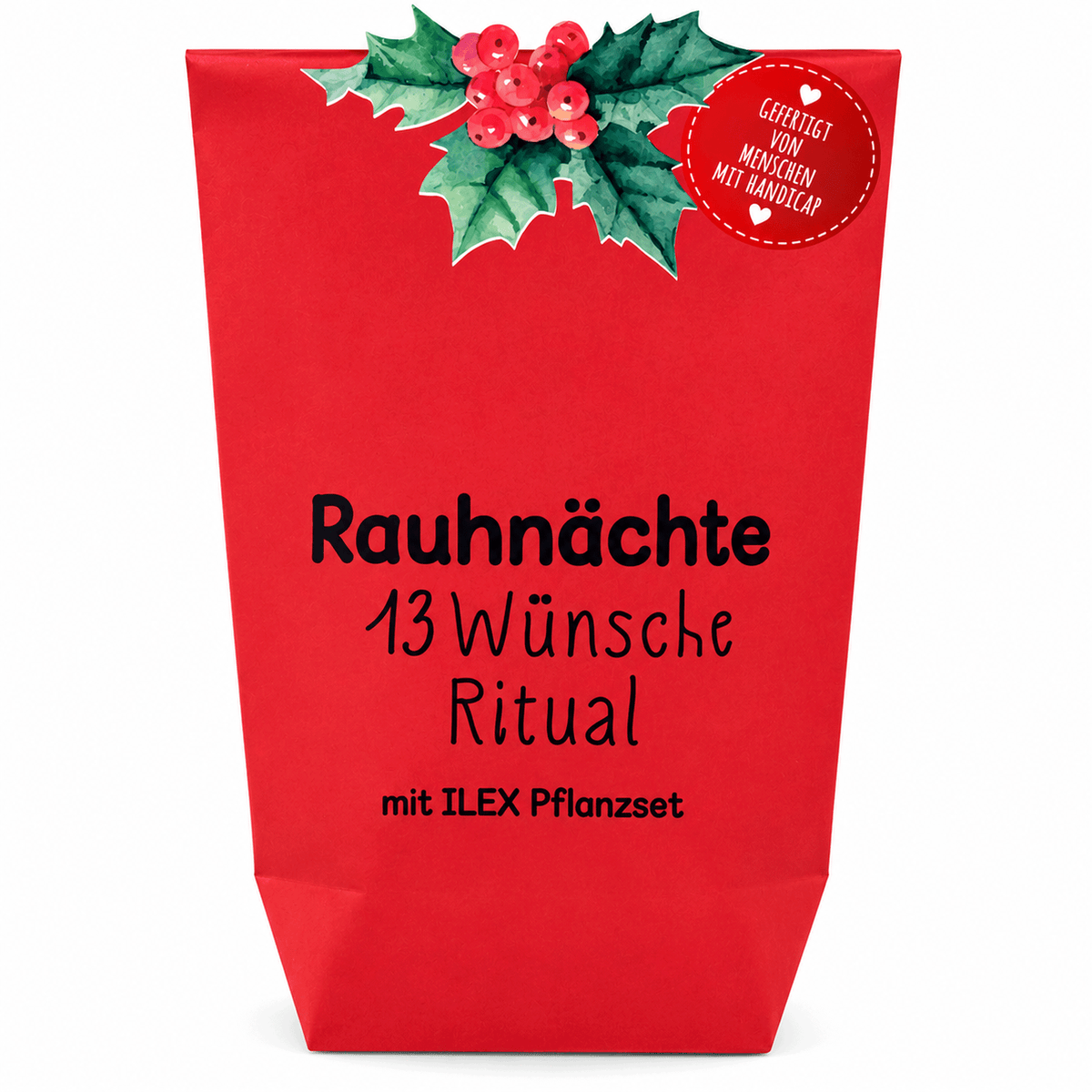 Magische Rauhnächte: 13 Wünsche Ritual Wundertüte mit Ilex Pflanzset