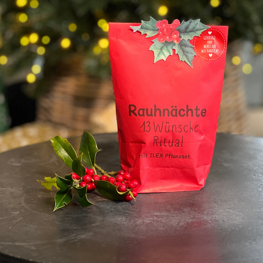 Rauhnächte 13 Wünsche Ritual Wundertüte mit ILEX Pflanzset
