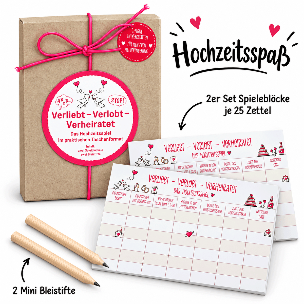 Hochzeitsspaß: Stadt-Land-Hochzeit 2er Set
