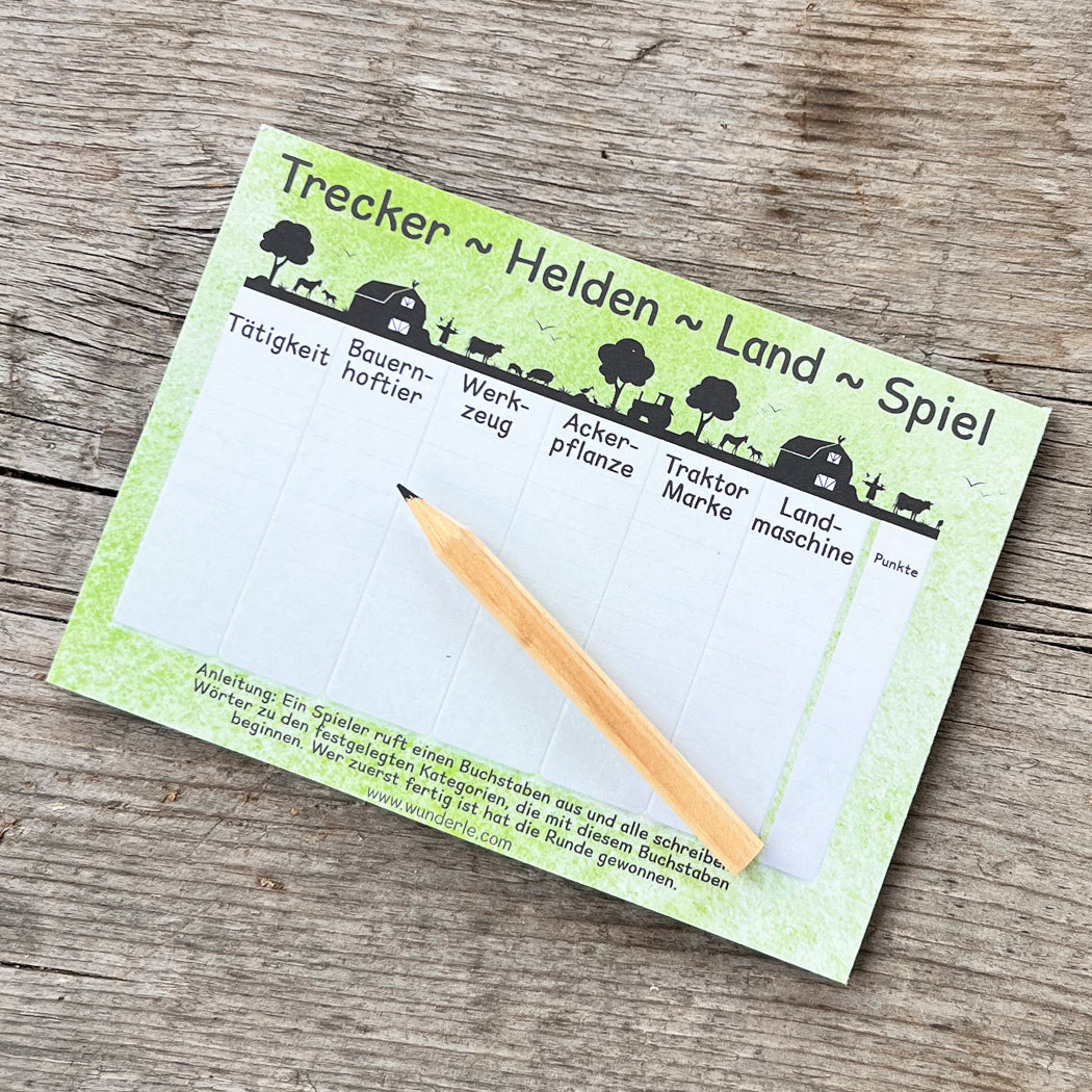 Stadt Land Fluss – Stadt-Land-Trecker Spiel im Taschenformat