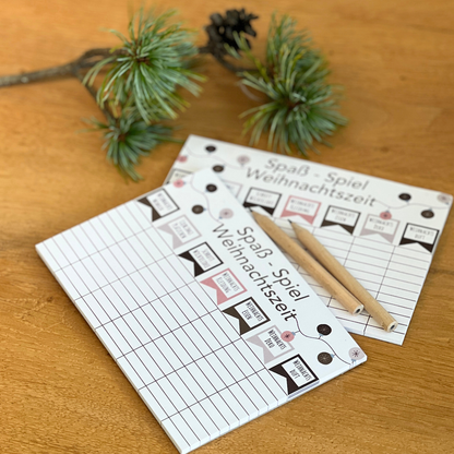 Stadt-Land-Weihnachten Spiel Spieleblöcke