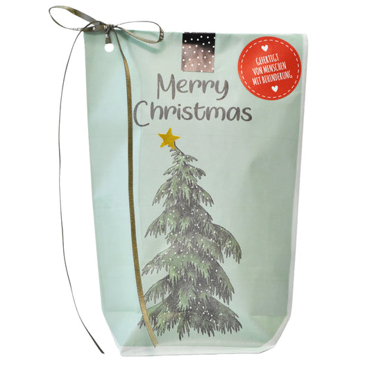 Weihnachtsgeschenkidee Wundertüte merry Christmas mit Tanne