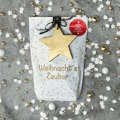 Weihnachts Geschenk Wundertüte mit Holzstern