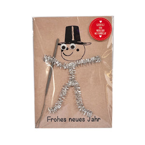 Frohes neues Jahr Karte – Mit Glück & Wunderlelicht
