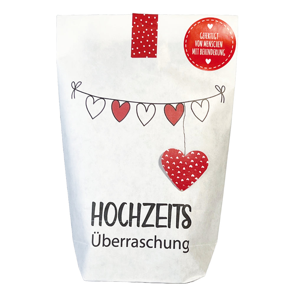 Just Married Hochzeit Wundertüte mit Herz