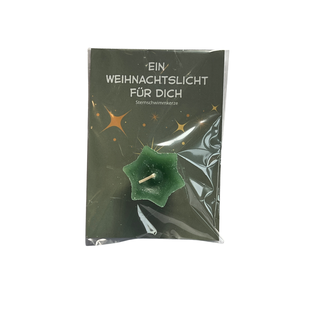 Weihnachtslicht – Deine Karte mit Stern‑Schwimmkerze
Handgemacht. Persönlich. Strahlend.