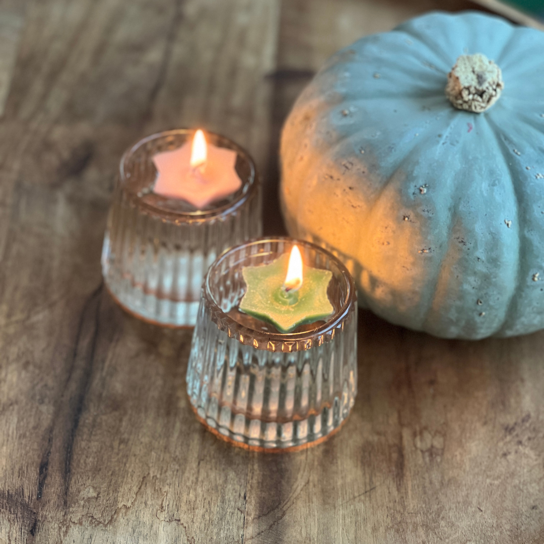 Stern Schwimmkerzen mit Kürbis