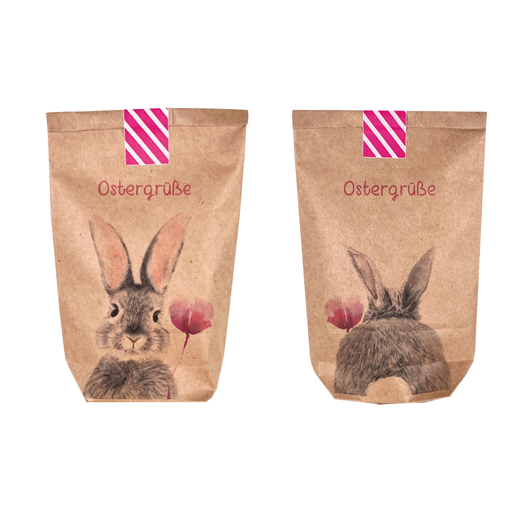 Ostergrüße Mini Wundertüte mit Tulpe als Geschenk zu Ostern