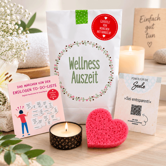 Kleine Auszeit Geschenke: Digitales Coaching, Hörbuch und Duftteelicht