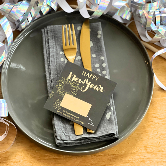 Tischdeko für Silvester - kleine Silvester Dekoration