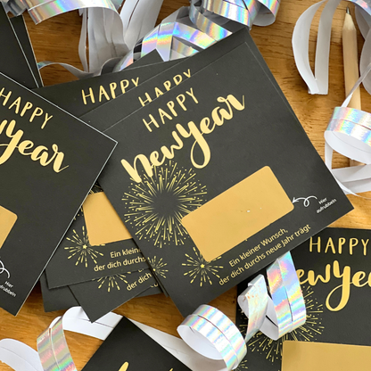 Glücksbringer zu Silvester- 12 Karten 10x10cm
